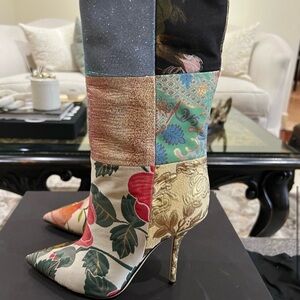 Dolce & Gabbana Multicolor Patchwork Boots